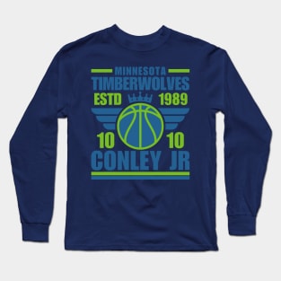 Minnesota Timberwolves Conley Jr 10 Basketball Retro Long Sleeve T-Shirt